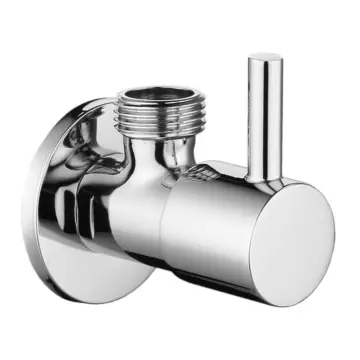 Brass Angle Stop Valve Shut Off G1/2inch,plplaaoo Sink Shut Off Valve,1Pc Bathroom Water Control Angle Valve Faucet Tap Sturdy and Durable Brass Chrome Plated Accessories