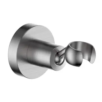 Wall Mounted All Brass Adjustable Handheld Shower Head Bracket Holder, Hand Held Shower Wand Hose Sprayer Holder 