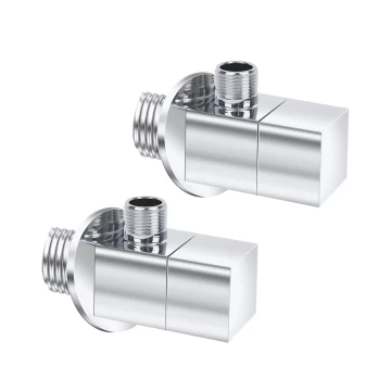 Ceramic Angle Valve 1/2 Inch Inlet x 3/8 Inch Outlet 1/4 Quarter Turn Handle Angle Stop Valve 