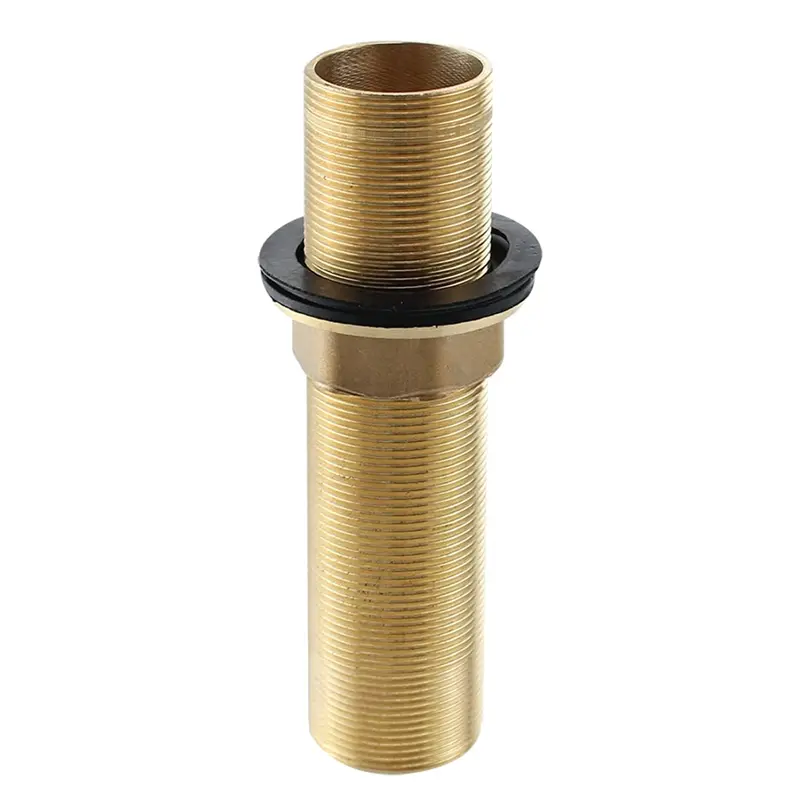 Faucet Fittings Nipple Locknut Kit Extension Threaded Pipe Longer Mounting Shank Single Hole 3.9inch length Nut (3.9 Inch)
