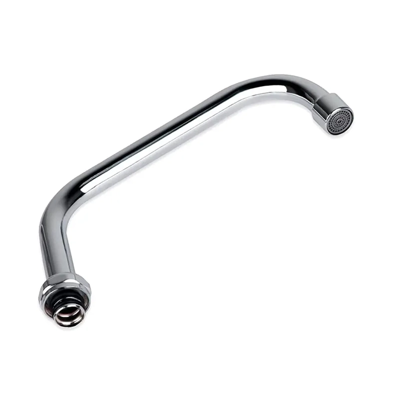 Swivel Swing Nozzle Spout Replacement Kit for All Brand Commercial Kitchen Sink Faucet with M25*1.25mm Connector Size and 2.2 GPM Aerator, 360°Stainless Steel Add-on Spout Chrome Finish